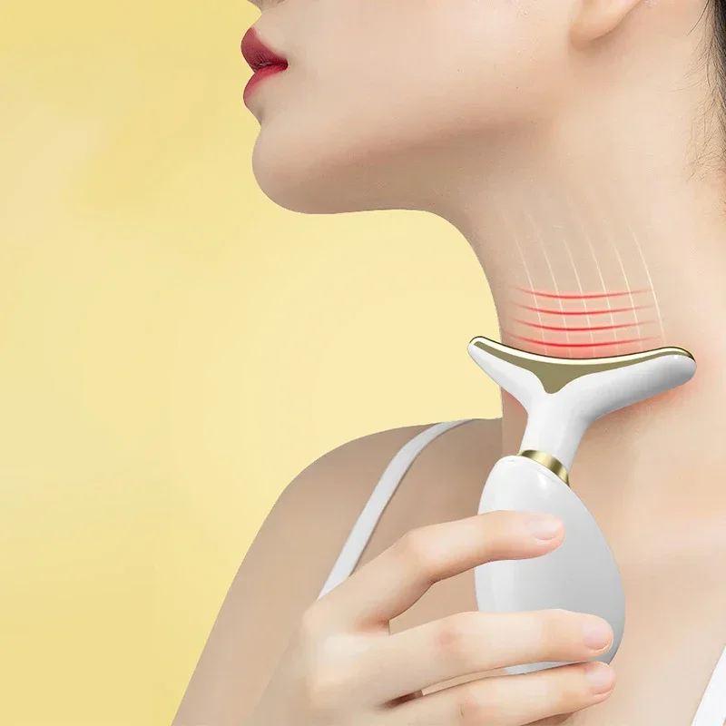 Facial & Neck Massager – Skin Firming, Wrinkle Reducer & Sculpting Tool | Portable LED Light Therapy for Face & Neck Care